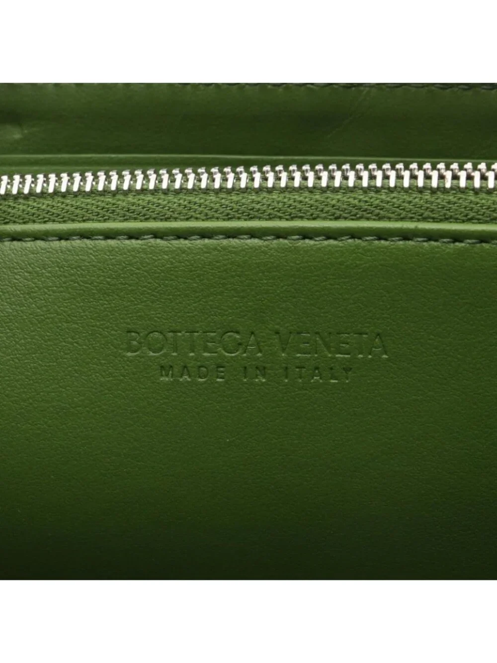 Bottega Veneta Round Wallet Intrecciato Green Leather